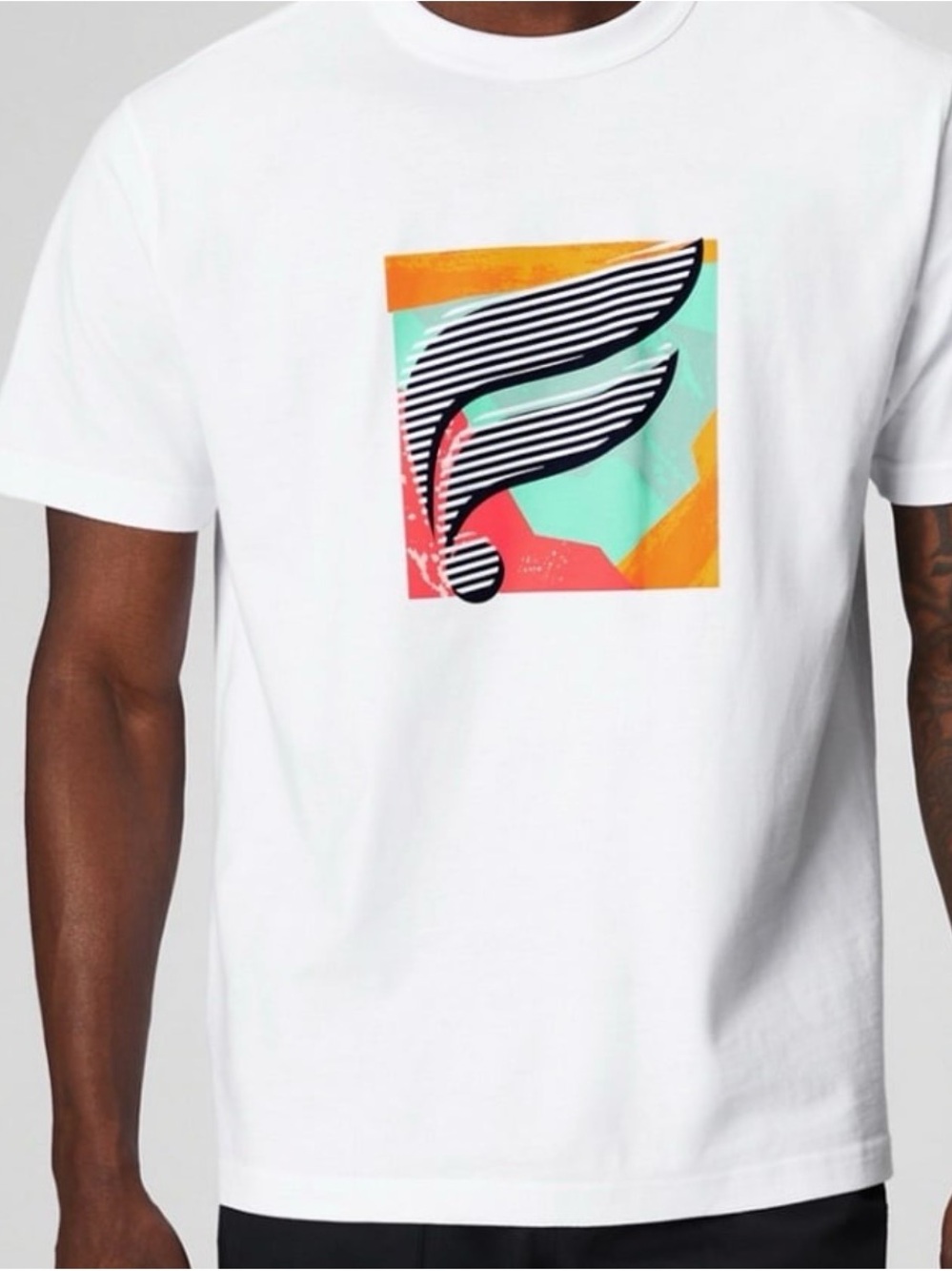 Men’s fabletics white R&R tee